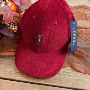 Ralph Lauren Red Corduroy Hat